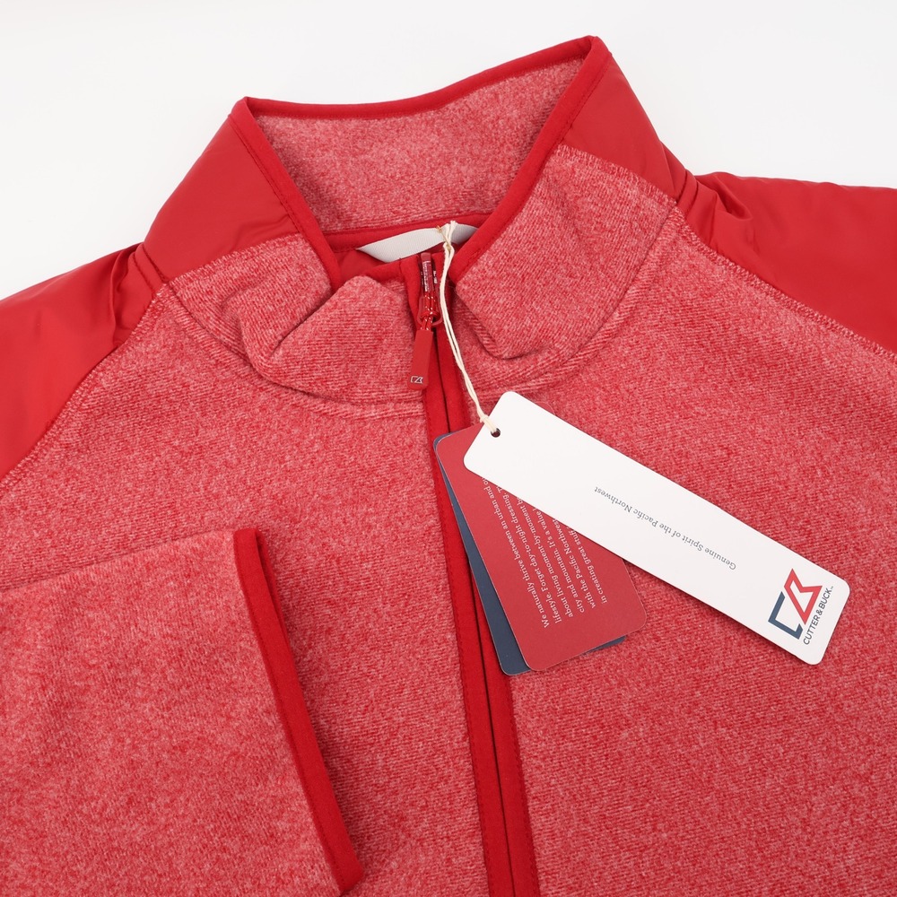 NEW Cutter & Buck Spark Systems Red Fleece Full Zip Jacket Golf‎ MensXXL